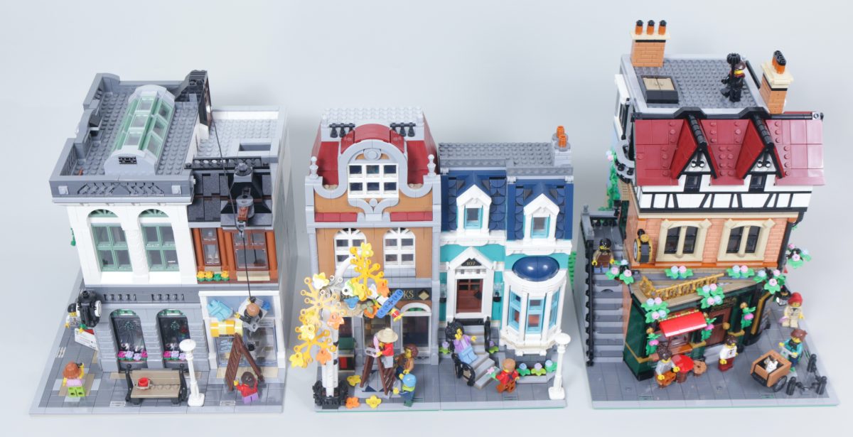 LEGO Icons 10350 Tudor Corner second review plus comparison with 10251 Brick Bank and 10270 Bookshop 5 1200x615