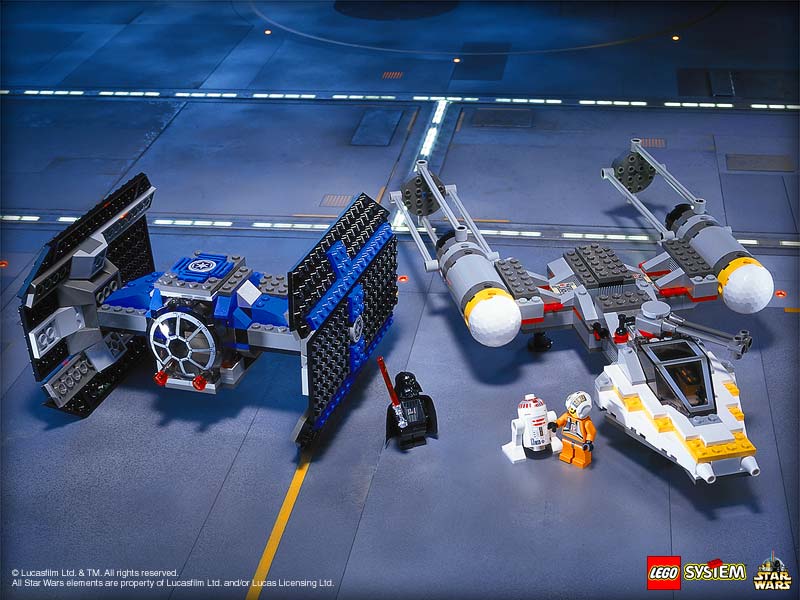 LEGO Star Wars 7150 TIE Fighter and Y wing wallpaper