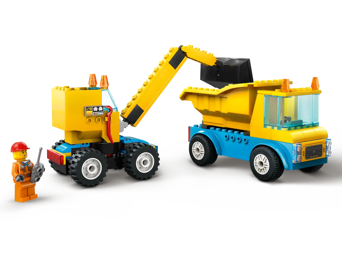 LEGO City 60391 Construction Trucks and Wrecking Ball Crane 2