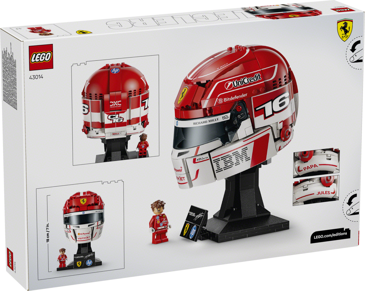 LEGO Editions 43014 Scuderia Ferrari HP Charles Leclerc Helmet 3 1200x958