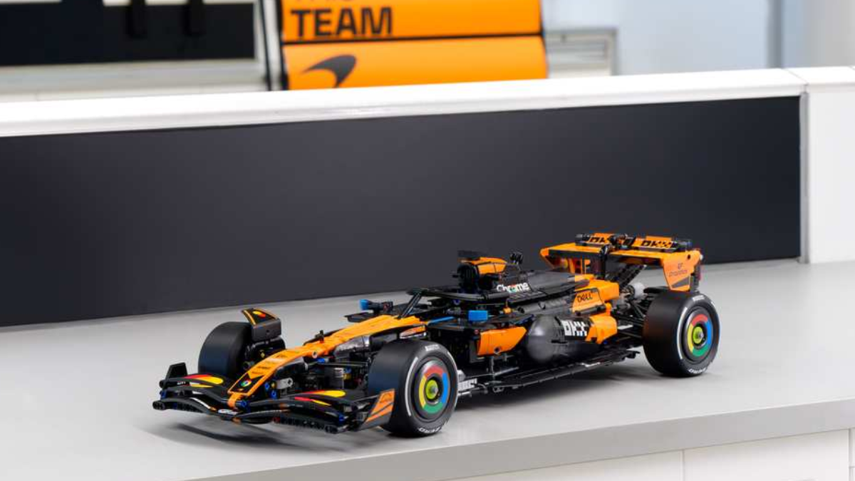 McLaren Racing team members react to new LEGO Technic set