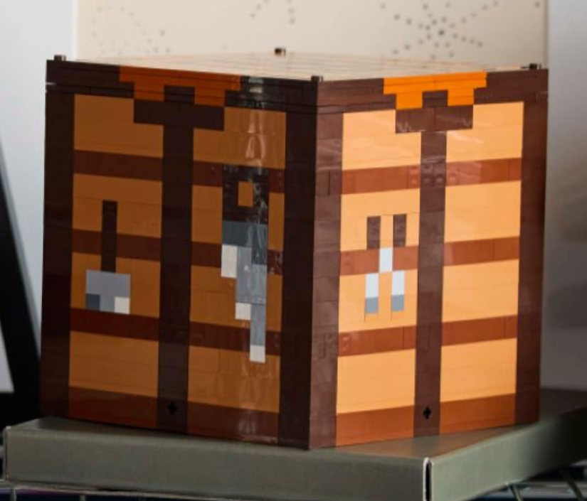 lego minecraft 21265 the crafting table back