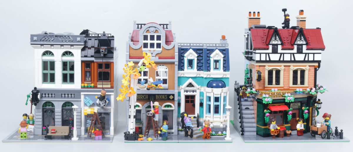 LEGO Icons 10350 Tudor Corner second review plus comparison with 10251 Brick Bank and 10270 Bookshop 4 1200x518