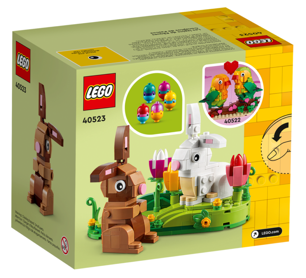 LEGO Seasonal 40523 Easter Rabbits Display box back 1024x930