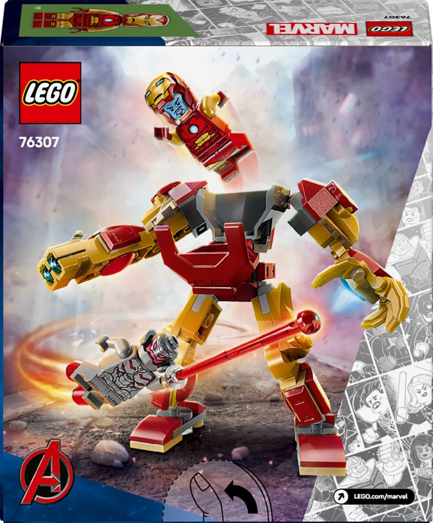 LEGO 76307 Marvel Mech Iron Mana kontra Ultron pudelko tyl 847x1024