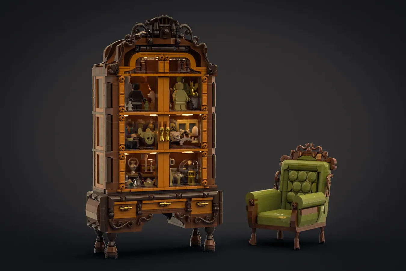 LEGO Ideas antique cabinet 1